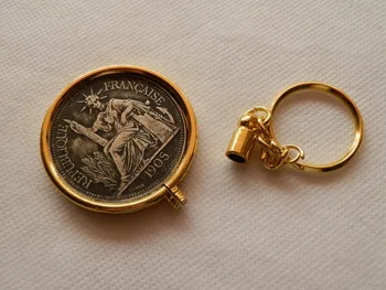 Monetos Kablys/ monetos žiedas raktams /keychain tiesioginis pritaikymas 45mm monetos su plastiko dėžutė 1.77 į