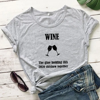Vyno Klijai, turintys Šią marškinėliai Juokinga Unisex Trumpas Rankovės Karantino 