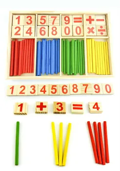 Žaislai Skaičiavimo Lazdelės Švietimo Mediniai Žaislai Statybos Žvalgybos Blokai Montessori Matematikos Medinis Langas Chil Dovana