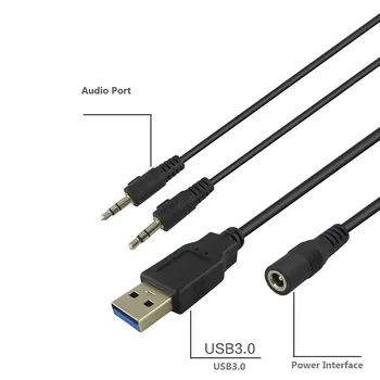 Ouhaobin USB 3.0 HUB Adapteris įkrovimo Mount Stalas 3/4-Port USB 3.0 su Išorės Stereo Garso Adapteris Combo Išmaniųjų Telefonų
