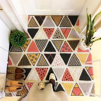 Atsparus dulkėms kilimų aplinkos pvc įėjimo słomianka aukšte svetainė, virtuvė, vonios kambarys, neslidžia geometrinis paprastas kilimas gali būti sumažintas