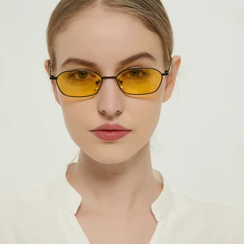 Peekaboo maža stačiakampio formos akiniai nuo saulės vyrams, metalo, aukso uv400 retro saulės akiniai moterims 2021 viso kadro juoda ruda