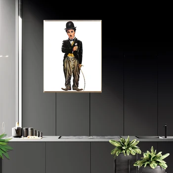 Modernus Minimalistinis Chaplin Pobūdžio Nuotraukos Plakatas Drobė Spausdinti Tapybos Sienos Meno Kambarį Namo Apdaila