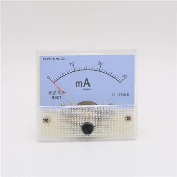 30mA Ammeter Analoginis Amp Skydelis Skaitiklis, Dabartinis HUA 85C1 DC 0-30mA CO2 Lazerinis Graviravimas Pjovimo Staklės