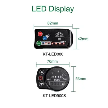KT Ebike LCD3 Ekranas LCD3U LCD8H LED 880 36V 48V Elektrinis Dviratis LCD Led Ekranas, Elektros Dviratis