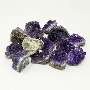 1Pcs Natūralus Ametistas Kristalų Kvarco Kristalų Sankaupos - tamsiai Violetinė Spalva W4295