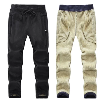 Super Šiltas Žiemą Vilnos Sweatpants Vyrų Poilsiu Ilgo Kelio Kelnes Vyrų Streetwear Atsitiktinis Prakaitas Pants Plus Size 6XL 7XL 8XL