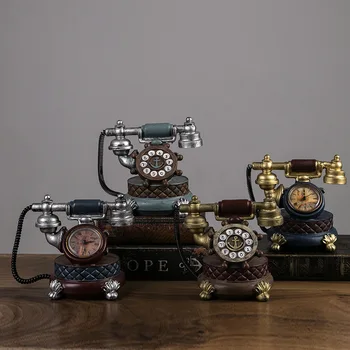 Kūrybos Namuose Amatų Retro Telefono Modelis Laikrodis Žiūrėti Papuošalai Studijų Kavinė Restoranas Laikrodis Laikrodis Apdailos Reikmenys