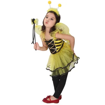 Bičių Karalienė Dress Up Veiklos Drabužius Cosplay Kostiumų Vaikų Gyvūnų Vaikai Ladybu Suknelė Rinkiniai Helovinas Anime Baby Princess Kostiumai