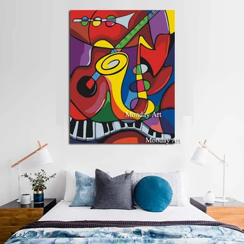 Drobė, Tapyba Picasso Abstrakčiai Amerikietiško Stiliaus Frameless Aliejaus Tapybos Drobės, Neįrėminti šiaudų meno Namų dekoro dovaną ant sienos
