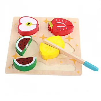 Medinės Dėlionės 3D Galvosūkis, Žaislai Vaikams, Anksti Švietimo Žaislas Montessori Vaisių Medinės Lentos, Dėlionės Vaikams Modelį 