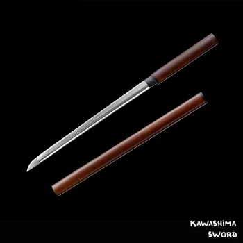 Japanese Ninja Kardai Wakizashi Trumpas Kardas 1060 Anglies Plieno Terminio Apdorojimo Full Tang Pasiruošę Aštrių Kavos Tapybos Apvalkalas
