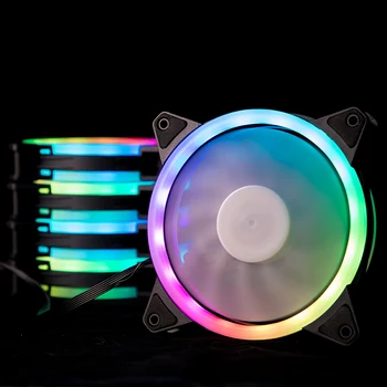 RGB Atveju Aušinimo Ventiliatoriai 120mm spalvotu LED Kompiuterio Ventiliatorius Radiatoriaus Heatsink