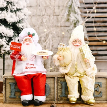 Didelis Dydis Kalėdų Dekoro Santa Claus Lėlės Naujųjų Metų Namų Puošybai Kalėdų Dovana Vaikas Raudona Kalėdų Eglutės Ornamentu