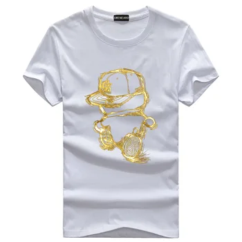 SWENEARO vyriški drabužiai, Marškinėliai Balti marškinėliai Atsitiktinis Medvilnės Vilkas Spausdinti Animacinių filmų Trumpas Rankovės Marškinėliai Vyrams, Prekės žmogaus T-shirt