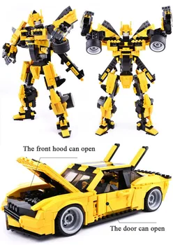 2 in 1 Didelis Robotas Transformacijas Automobilis Blokai, Statyba Blokai Nustatyti Plytų Surinkti Modeliai Švietimo Rinkiniai Žaislai Vaikams Dovanų 8715