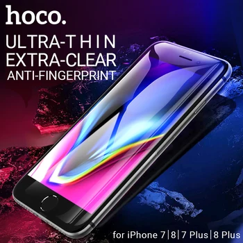 Hoco grūdintas stiklas apple iphone 7 8 plius screen protector, stiklo plėvelė 9h kietumu scratch apsauga anti pirštų atspaudų aišku