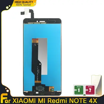 NAUJAS LCD Xiaomi Redmi Pastaba 4X LCD Ekranas skaitmeninis keitiklis Jutiklinio Ekrano Rėmo Surinkimas pastaba 4x 4 X Pasaulinė Versija Snapdragon 625