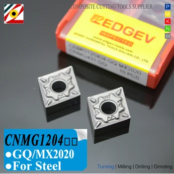 EDGEV Kermeto Karbido Įdėklai CNMG120404 CNMG120408 GQ MX2020 CNC Staklės, Tekinimo Įrankiai, substitue HQ TN60