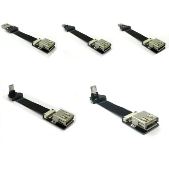 FPV Stebėti Standartinę USB Tipas-C, Super Plokščias lankstus FPC Įkrovimo Kabelis USB 2.0 female USB-C Micro USB Juostelės OTG Kabelis, AV išėjimas