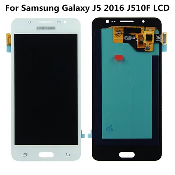 Patikrintas AMOLED skystųjų kristalų (LCD SAMSUNG Galaxy J5 2016 J510 J510F J510FN J510M J510H LCD Ekranas Jutiklinis Ekranas skaitmeninis keitiklis Asamblėja