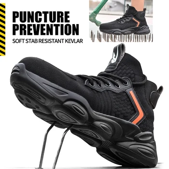 Lengvi vyriški apsauginiai batai steeltoe kvėpuojantis sportiškas dūriams atsparus moterų apsaugos darbo batai Pastatų Statybos