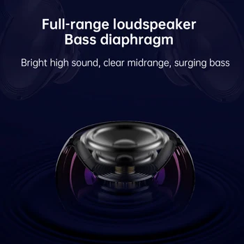 Cyboris Super Mini Nešiojamos Belaidžio ryšio Blutooth Garsiakalbis Stereo Garso Aliuminio Lydinio Smulkių Delno dydžio BT Bass Garsiakalbis Smart