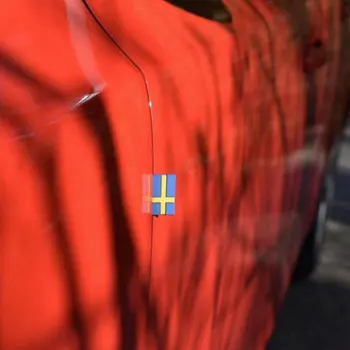 50 Vnt Automobilių 3D Lipdukas Švedijos Vėliava Apdailos Emblema Automobilio Duris Kamieno Lipduką 