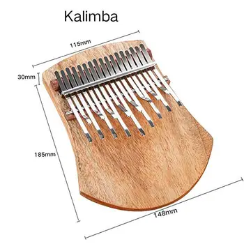 GECKO 17 Klavišą Kalimba Nykščio Fortepijonas Piršto Mušamųjų Muzikos Kamparo Medienos Muzikos Instrumentas