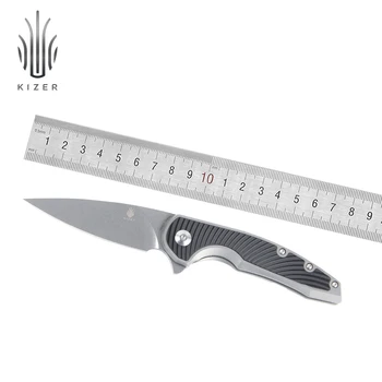 Kizer išgyvenimo peilis Ginesis KI4518 2020 naujas peiliukas su anglies pluošto rankena edc įrankiai