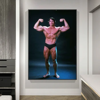 Arnoldas Schwarzeneggeris-Kultūrizmo Motyvacinį Citata Drobės Plakatą, Sporto Kambarys, Fitneso Sporto Nuotrauką