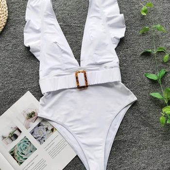 Melphieer Motinos maudymosi kostiumėlį Vienas gabalas Plaukimo kostiumas moterims maudymosi kostiumėliai, balta monokini pynimas peties maudymosi kostiumą moterų paplūdimio
