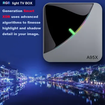 A95XF3 Oro RGB Šviesos TV Box 