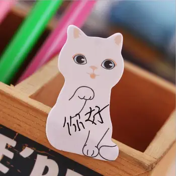50pcs/Daug korėjos Raštinės reikmenys Cute Kačių Memo Pad Lipni Pastaba Popieriaus Scrapbooking Rašyti office mokyklos raštinės prekes