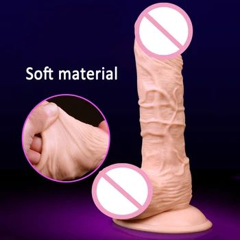 Sukasi Squirm Vibruojantis Dildo Big Dick Realistiškas Penis Vibratorius, Sekso Žaislai, Moters, Švelnus Dildo Siurbtukas Vibratorių Moterims