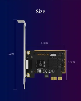 SF-P25 2,5 Gb / s Gigabit PCI-E Express Bevielis Adapteris 10/100/1G/2.5 Gb / s PCIE-X4 Tinklo plokštė 2500Mbps Žaidimų Perdavimo Raktą