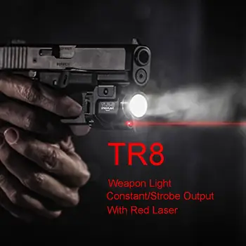 Taktinis TLR Fullsize LED Ginklas Žibintas Su Raudona Lazerio Žvilgsnio Pistoletas Medžioklės Glock 17 19 SIG, CZ Lazerio Žibintuvėlis