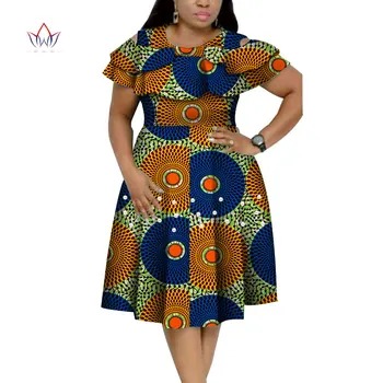 Naujas heidi bazin Riche Afrikos Raukiniai Apykaklės Suknelės Moterims Dashiki Spausdinti Perlai Suknelės Vestidos Moterys Afrikos Drabužių WY4401