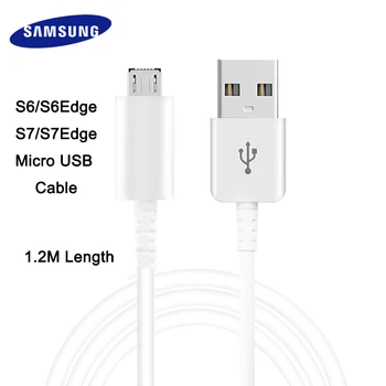 Samsung Micro USB Laidas, greito įkrovimo Galaxy S6 S7 Krašto Pastaba 4 5 j3 skyrius J5 J7 Išmanųjį telefoną, įkroviklį, 1.2 m, 2A duomenų kabelis