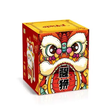 950pcs+ Mielas Liūtas Šokių Likimo Katės Mini Blokai Kinijos Kultūra 3D Modelį Loz Micro Plytų Žaislas Vaikams