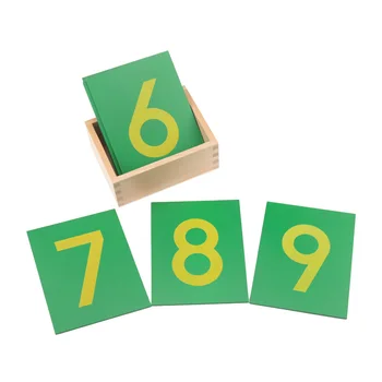Montessori Matematikos Žaislai, Mediniai švitriniu popieriumi Digitals Skaičius 0-9 Žalia Lenta su Buko Medienos Lauke, Žaislai Vaikams, Ikimokyklinio Ugdymo