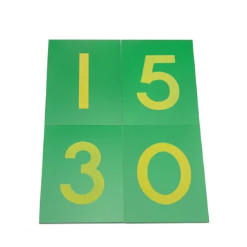 Montessori Matematikos Žaislai, Mediniai švitriniu popieriumi Digitals Skaičius 0-9 Žalia Lenta su Buko Medienos Lauke, Žaislai Vaikams, Ikimokyklinio Ugdymo