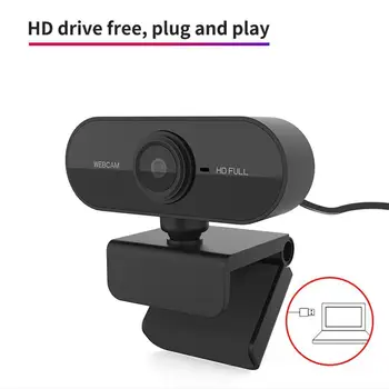 1080P Full HD Web Kamera Su įmontuotu Mikrofonu USB Kištukas, Web Cam PC Kompiuteris, Nešiojamas Desktop 