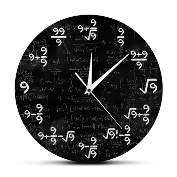Matematikos Lygtis Devynetai Matematikos Sieninis Laikrodis Laikrodis 9s Formulės Modernios Sienos Kabo Žiūrėti Matematikos Klasėje Sienos Meno Dekoro