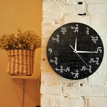 Matematikos Lygtis Devynetai Matematikos Sieninis Laikrodis Laikrodis 9s Formulės Modernios Sienos Kabo Žiūrėti Matematikos Klasėje Sienos Meno Dekoro