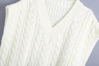 Nudžiūvo Anglija Stiliaus Mados Susukti gėlių Žiemos Megztiniai Moterims Traukti Femme Rankovių Megztiniai Moterims, Puloveriai, Liemenės Viršūnės