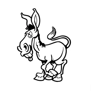 Donkey Decal Langą Buferio Lipdukas Automobilių Puošimas Animacinių Filmų Asilas Asilas, Arklys Pet Mulas