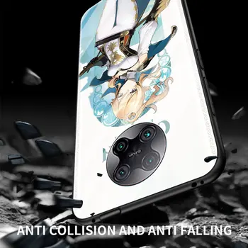 Grūdintas Stiklas Atveju Coque Už Xiaomi Mi 11 Poco X3 NFC F2 Pro 10T 9T 10 Pastaba Lite Karšto Žaidimas Genshin Poveikio Galinį Dangtelį Fundas Rubisafe