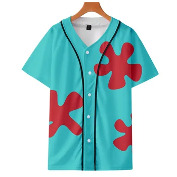 3D Patrick Star harajuku t-shirt vyrai Anime 3d atspausdintas t marškinėliai drabužių streetwear trumpas rankovės beisbolo marškinėliai Topai 4XL marškinėlius