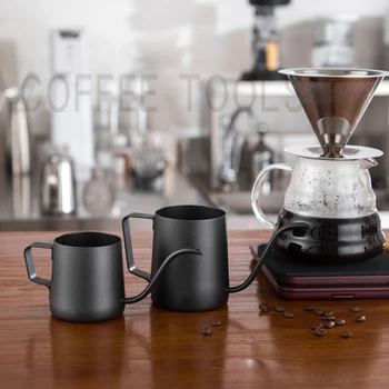 350ML Nerūdijančio Plieno, Ilgai Burnoje Kavos Puodelio Espresso Kavos Percolato kavinukas Yra Naudojamas Užvirinti Latte Kavos Indai Ženklas 1pcs